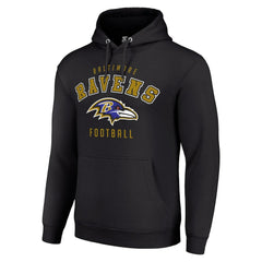 Baltimore Ravens Starter Unisex Logo Pullover Hoodie - Black for sale