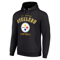 Pittsburgh Steelers Starter Unisex Logo Pullover Hoodie - Black sale