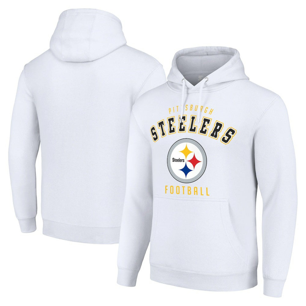 Pittsburgh Steelers Starter Unisex Logo Pullover Hoodie - White discount