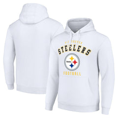 Pittsburgh Steelers Starter Unisex Logo Pullover Hoodie - White discount