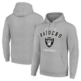 Las Vegas Raiders Starter Unisex Logo Pullover Hoodie - Heather Gray cheap
