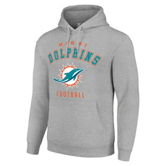 Miami Dolphins Starter Unisex Logo Pullover Hoodie - Heather Gray outlet