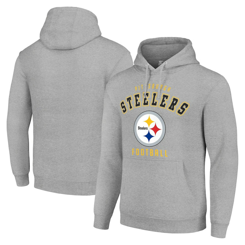 Pittsburgh Steelers Starter Unisex Logo Pullover Hoodie - Heather Gray online