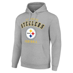 Pittsburgh Steelers Starter Unisex Logo Pullover Hoodie - Heather Gray online