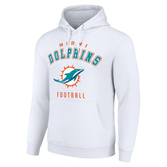 Miami Dolphins Starter Unisex Logo Pullover Hoodie - White on sale