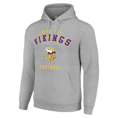 Minnesota Vikings Starter Unisex Logo Pullover Hoodie - Heather Gray for sale