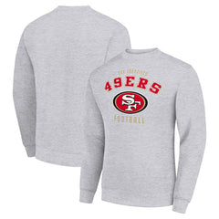 San Francisco 49ers Starter Team Logo Pullover Sweatshirt - Heather Gray cheap