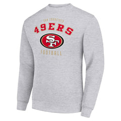 San Francisco 49ers Starter Team Logo Pullover Sweatshirt - Heather Gray cheap