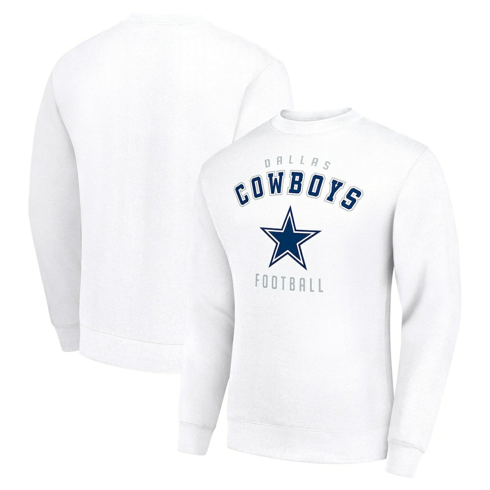 Dallas Cowboys Starter Team Logo Pullover Sweatshirt - White on sale