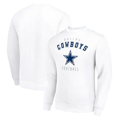 Dallas Cowboys Starter Team Logo Pullover Sweatshirt - White on sale