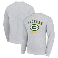 Green Bay Packers Starter Team Logo Pullover Sweatshirt - Heather Gray cheap