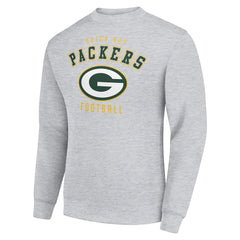 Green Bay Packers Starter Team Logo Pullover Sweatshirt - Heather Gray cheap