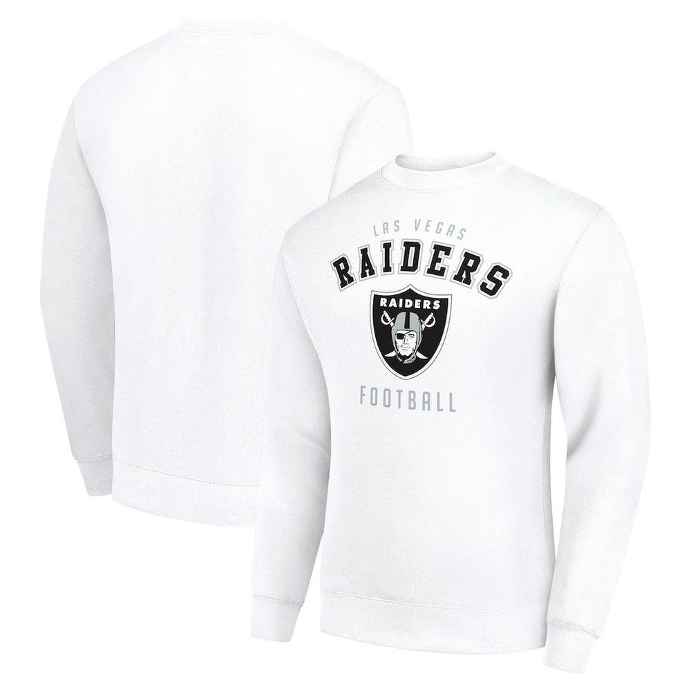 Las Vegas Raiders Starter Team Logo Pullover Sweatshirt - White cheap