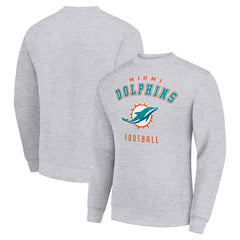Miami Dolphins Starter Team Logo Pullover Sweatshirt - Heather Gray on sale