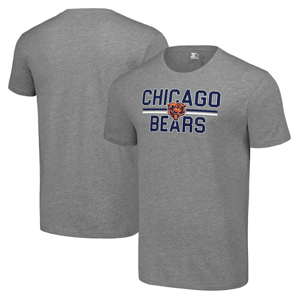 Chicago Bears Starter Team Mesh Print Graphic T-Shirt - Heather Gray cheap