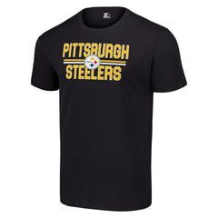 Pittsburgh Steelers Starter Team Mesh Print Graphic T-Shirt - Black sale