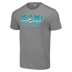 Miami Dolphins Starter Team Mesh Print Graphic T-Shirt - Heather Gray sale