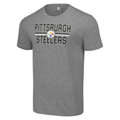 Pittsburgh Steelers Starter Team Mesh Print Graphic T-Shirt - Heather Gray sale