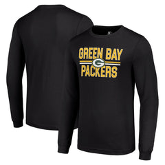 Green Bay Packers Starter Team Mesh Print Graphic Long Sleeve T-Shirt - Black on sale