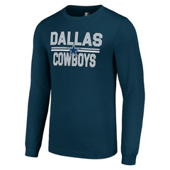 Dallas Cowboys Starter Team Mesh Print Graphic Long Sleeve T-Shirt - Navy on sale