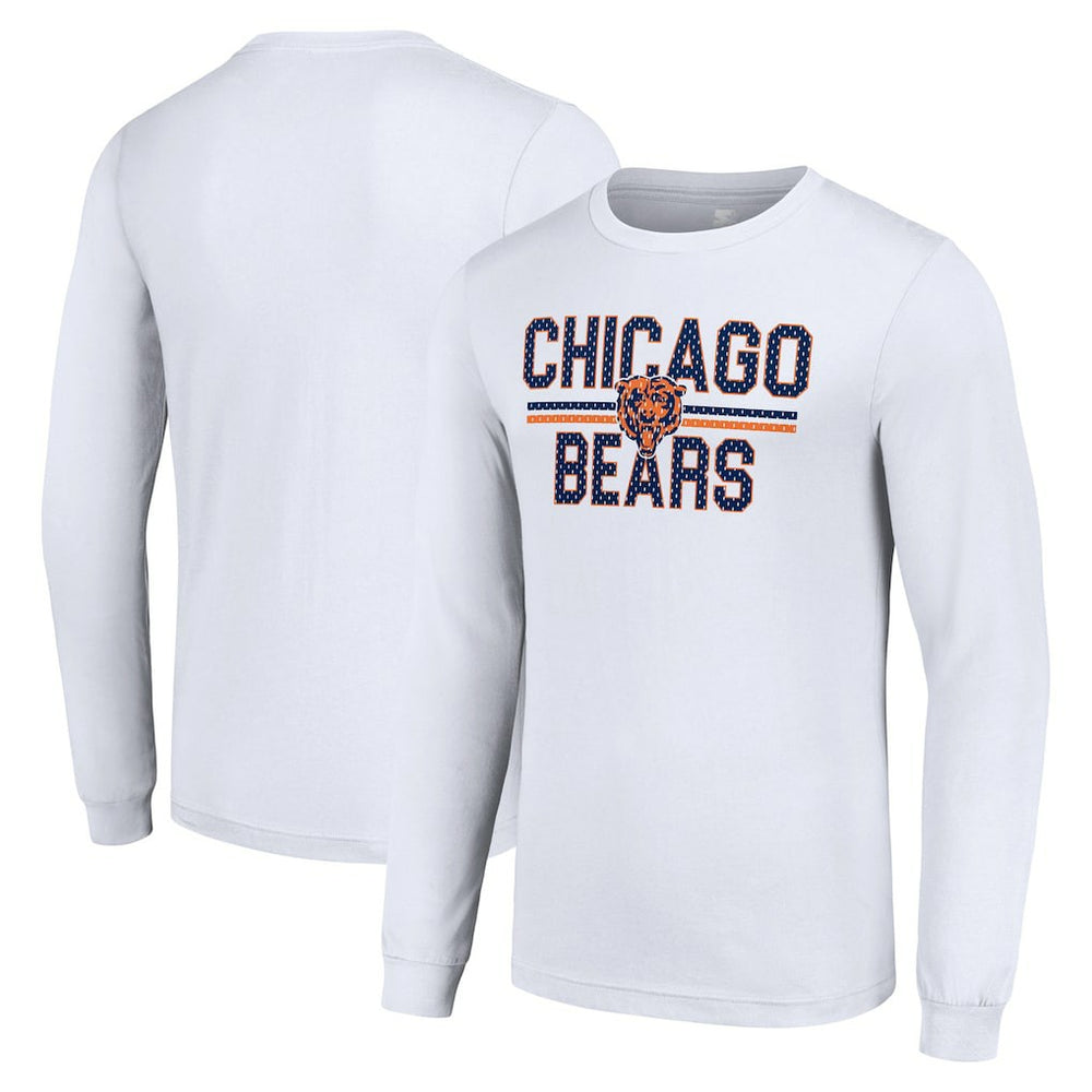 Chicago Bears Starter Team Mesh Print Graphic Long Sleeve T-Shirt - White outlet