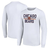 Chicago Bears Starter Team Mesh Print Graphic Long Sleeve T-Shirt - White outlet