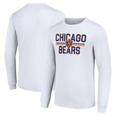 Chicago Bears Starter Team Mesh Print Graphic Long Sleeve T-Shirt - White outlet