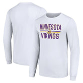 Minnesota Vikings Starter Team Mesh Print Graphic Long Sleeve T-Shirt - White sale