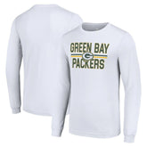 Green Bay Packers Starter Team Mesh Print Graphic Long Sleeve T-Shirt - White for sale