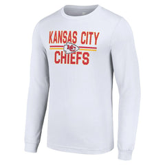 Kansas City Chiefs Starter Team Mesh Print Graphic Long Sleeve T-Shirt - White discount