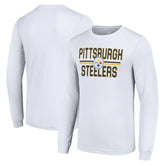 Pittsburgh Steelers Starter Team Mesh Print Graphic Long Sleeve T-Shirt - White online