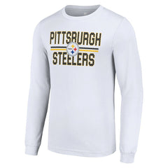 Pittsburgh Steelers Starter Team Mesh Print Graphic Long Sleeve T-Shirt - White online