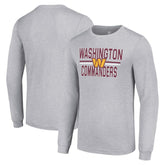 Washington Commanders Starter Team Mesh Print Graphic Long Sleeve T-Shirt - Heather Gray for sale