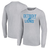 Detroit Lions Starter Team Mesh Print Graphic Long Sleeve T-Shirt - Heather Gray online
