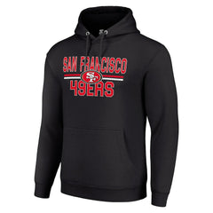 San Francisco 49ers Starter Unisex Team Mesh Print Graphic Tri-Blend Pullover Hoodie - Black cheap