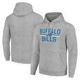 Buffalo Bills Starter Unisex Team Mesh Print Graphic Tri-Blend Pullover Hoodie - Heather Gray discount