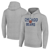 Chicago Bears Starter Unisex Team Mesh Print Graphic Tri-Blend Pullover Hoodie - Heather Gray cheap