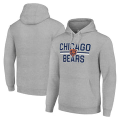 Chicago Bears Starter Unisex Team Mesh Print Graphic Tri-Blend Pullover Hoodie - Heather Gray cheap