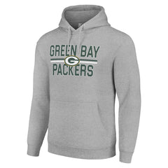 Green Bay Packers Starter Unisex Team Mesh Print Graphic Tri-Blend Pullover Hoodie - Heather Gray cheap