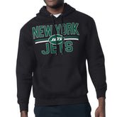 New York Jets Starter Unisex Team Mesh Print Graphic Tri-Blend Pullover Hoodie - Black outlet