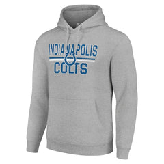 Indianapolis Colts Starter Unisex Team Mesh Print Graphic Tri-Blend Pullover Hoodie - Heather Gray discount