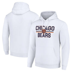 Chicago Bears Starter Unisex Team Mesh Print Graphic Tri-Blend Pullover Hoodie - White cheap