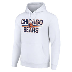 Chicago Bears Starter Unisex Team Mesh Print Graphic Tri-Blend Pullover Hoodie - White cheap
