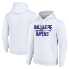 Baltimore Ravens Starter Unisex Team Mesh Print Graphic Tri-Blend Pullover Hoodie - White online