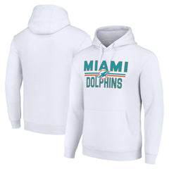 Miami Dolphins Starter Unisex Team Mesh Print Graphic Tri-Blend Pullover Hoodie - White discount