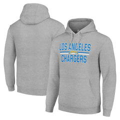 Los Angeles Chargers Starter Unisex Team Mesh Print Graphic Tri-Blend Pullover Hoodie - Heather Gray sale