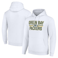 Green Bay Packers Starter Unisex Team Mesh Print Graphic Tri-Blend Pullover Hoodie - White for sale