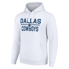 Dallas Cowboys Starter Unisex Team Mesh Print Graphic Tri-Blend Pullover Hoodie - White outlet