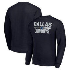 Dallas Cowboys Starter Team Mesh Print Graphic Pullover Sweatshirt - Navy cheap