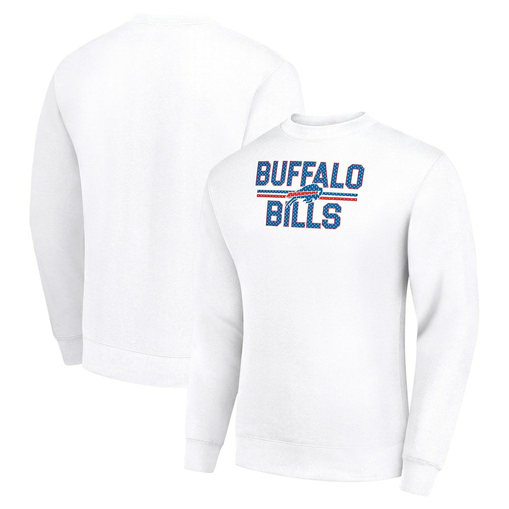 Buffalo Bills Starter Team Mesh Print Graphic Pullover Sweatshirt - White outlet